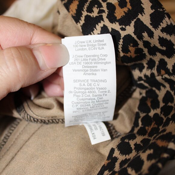 J. CREW WINNIE PANT Leopard Print Size 0 NWOT's - Picture 10 of 10